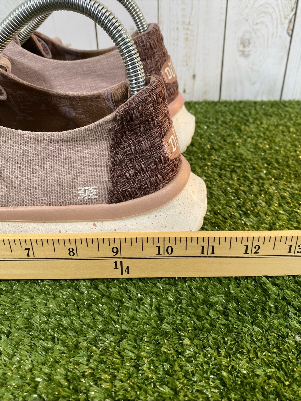 Hey Dude Wendy Peak Chambray Platform Shoes Women Size 10 Mauve Slip On Comfort - Picture 11 of 16